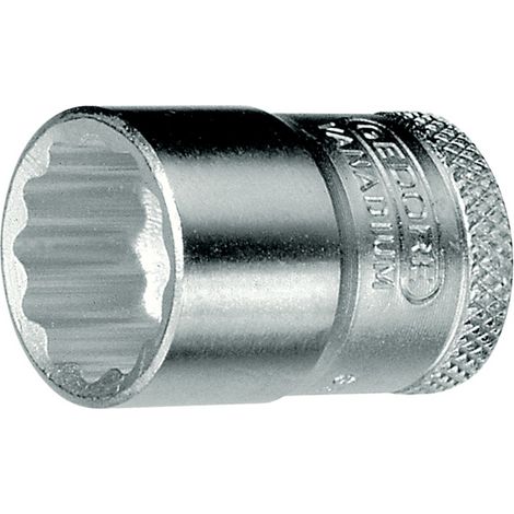 Manguito 12 lados 3/8'', lado e/planos : 10 mm, Largo 28 mm (1/5)