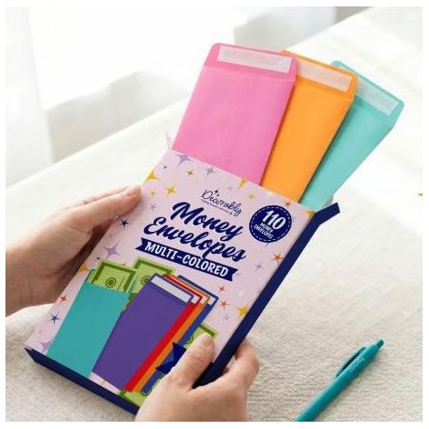 110 enveloppes rouges colorées – enveloppes pour cadeaux en espèces et organisateurs de système budgétaire (1/4)