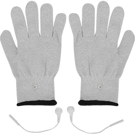 Gants de massage électrothérapie pour appareil TENS avec électrodes conductrices (1/5)