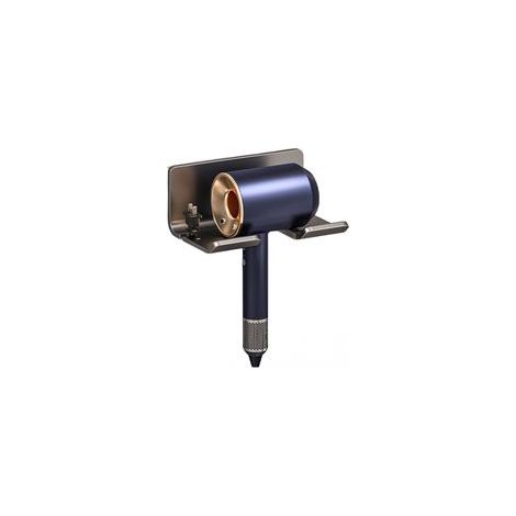 Support pour sèchecheveux gris Installation sans perçage, design compact pour tous les types de sèchecheveux