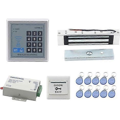 Système de contrôle d'accès RFID, ouvre-porte vitrée, serrure magnétique électronique, carte d'identification, alimentation électrique
