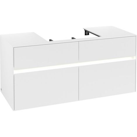V&B Waschtischunterschrank Collaro 120x54,8x50cm, WT mi, LED 8,8 W, wh. ma (1/3)