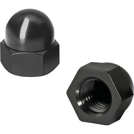 25 Pièces Protection Cache pour Écrous, M5 Capuchon de Boulon d'écrou, Cache-Boulons en Plastique, Écrou Borgne, Noir (1/5)
