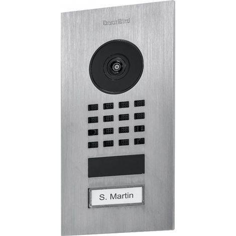 INTERPHONE VIDÉO IP DOORBIRD DOORBIRD IP VIDEO TÜRSTATION D1101V UNTERPUTZ 423866799 WI-FI SET COMPLET 1 FOYER ARGENT (BROSSÉ) 1 (1/3)