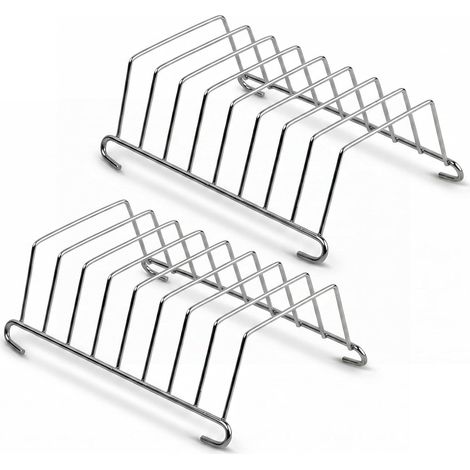 JSSEVN - Juego de 2 soportes para tostadas para freidora de aire, acero inoxidable 304, rejilla para pan, accesorio para freidora de aire, rejilla de enfriamiento (1/5)