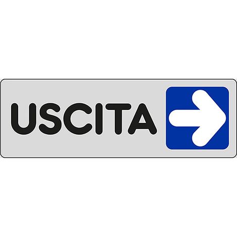 ETICHETTA SEGNALETICA USCITA A DESTRA- 10 pezzi  - EUROSIGNALS (1/2)