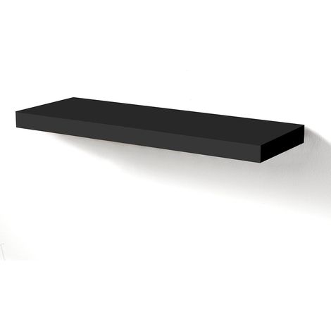 Schwarzes Wandregal matt 60 cm aus MDF Arvada Black