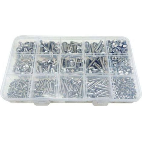 500pcs Boulons acier inoxydable - Tête ronde et hexagonale Résistance traction 800 MPa - Assemblage mécanique - M3 M4 M5 (1/4)