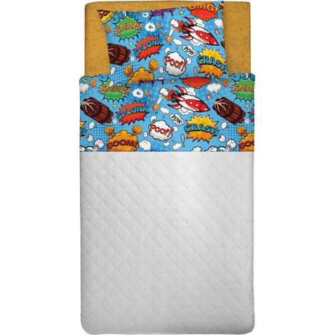 Completo Lenzuola Freestyle Per Ragazzi 100% Cotone Digitale Boom, misuraSingolocoloreBoom (1/5)
