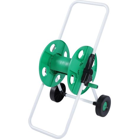 Chariot de rangement portable pour tuyau d'arrosage — Support en polypropylène sur roues, compatible avec les tuyaux de 4 points (1/2 pouce) jusqu'à 50 mètres.