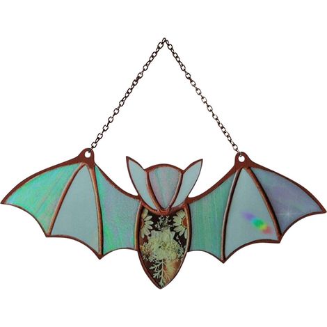 (GJ111-003) Pendentif coloré en acrylique en forme de chauve-souris pour la décoration intérieure, les fenêtres et les murs (1/2)