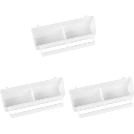 Ensemble de 3 mangeoires en plastique pour pigeons, perroquets, oiseaux, récipients pour nourriture ou eau dans les cages et les zones d'élevage domestiques.-AquaForge (1/5)