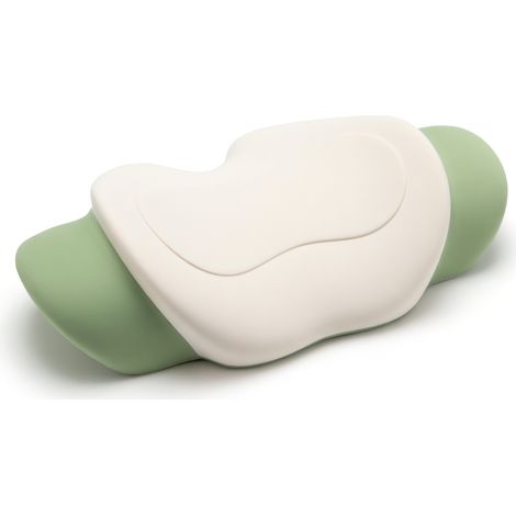 Coussin lombaire mousse mémoire vert sauge 55x28x9 cm (1/5)