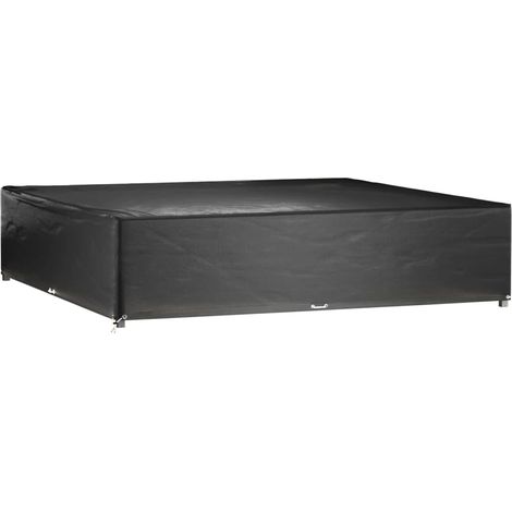 Housse de salon de jardin,Housse Table et Chaise de Jardin de Protection 16 œillets 240x240x55 cm carré -YZ477052 (1/5)