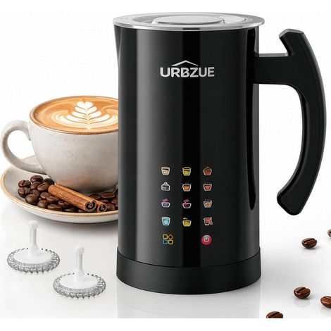 Mousseur à Lait Électrique 12-en-1, 600 ml Mousseur à Lait Automatique avec Revêtement Antiadhésif, Silencieux, pour Mousse de Lait Chaude et Froide, Chocolat Chaud, Latte (1/5)