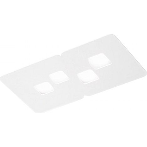 Plafonnier Bilbao P/P - Plafonnier En Métal Blanc Et Méthacrylate 4X8W Gx53 - Gea Luce (1/4)