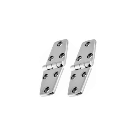 Charnière Pour Meuble - Acier Inoxydable 316 - 102 x 38 mm - Résistant Corrosion Marine - Lot De 2 (1/5)