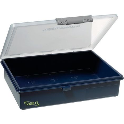 Assortimento scatola L.241xP.195xH.56mm parte inferiore blu scuro / coperchio trasp. a.PP (Per 9)