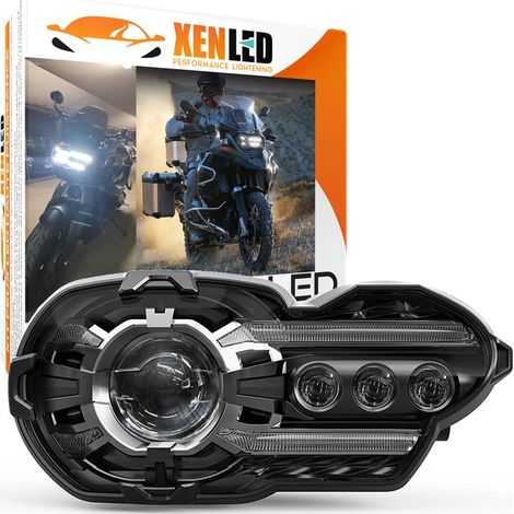 Optique Full LED pour BMW - K1200R K1300R - 2005 à 2013 - XENLED HDK1200 - 80W - 5900Lms - Phare Homologué ECE