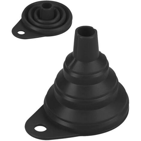 Entonnoir en silicone, entonnoir pliable en silicone pour bouteilles d'eau, huiles, liquides et poudres, outil pratique de remplacement d'entonnoir (1/5)