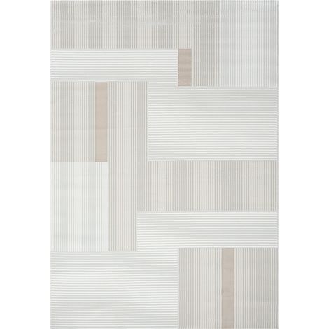 Grande Tappeto dal Design Contemporaneo e Moderno - Beige (290x200 cm) - Qara Beige -