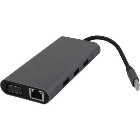 Station d'accueil 10-en-1 USB-C avec VGA, RJ45, Charge PD et Hub Multifonction (1/5)