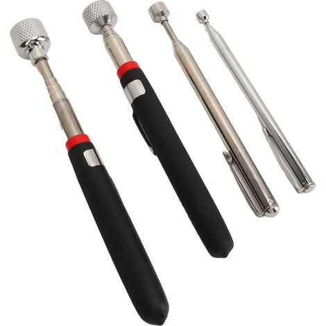 Ensemble de 4 outils de ramassage magnétique télescopiques rétractables : 15 lb, 10 lb, 3,5 lb et 1,5 lb. (1/5)