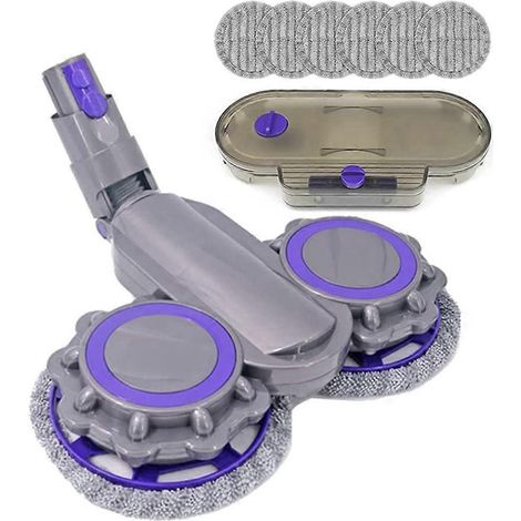 Tête de balai de rechange pour aspirateur sans fil V12 Digital Slim et V10 Slim : tête de balai + réservoir d'eau + 6 lingettes (1/5)