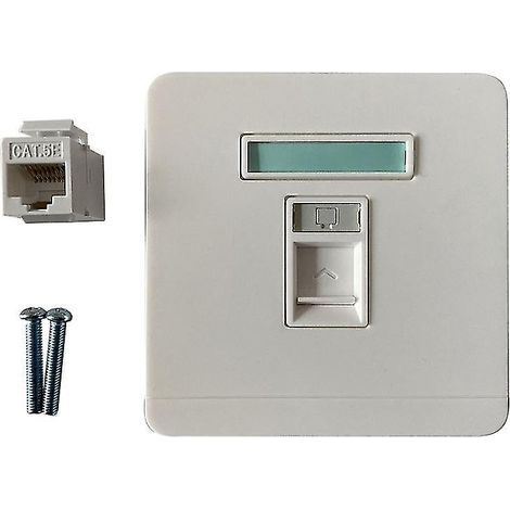 panneau de connexion réseau UTP mural RJ45 Cat5e, module de passage non blindé (1/4)