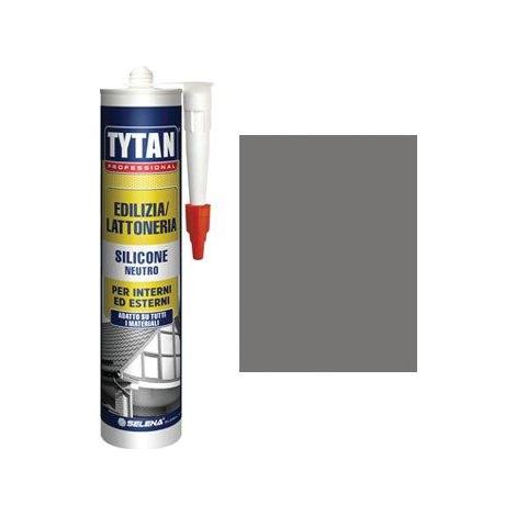 SILICONE NEUTRO TYTAN - GRIGIO RAL 7042 ML 300 - 4 pezzi (1/5)