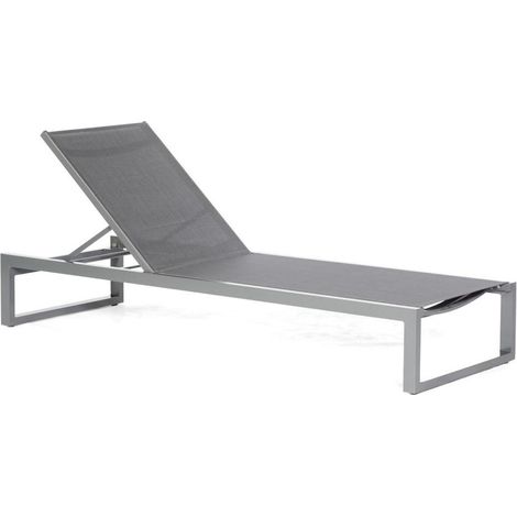Liege Argos Alu anthrazit, Textilbezug s chwarz-silber SonnenPartner