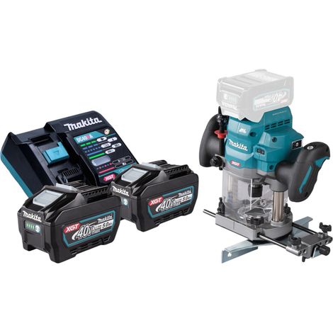 Makita RP 001 GT201 Fresatrice a batteria 40 V max. 12 mm brushless + 2x batteria 5,0 Ah + caricabatterie (1/5)