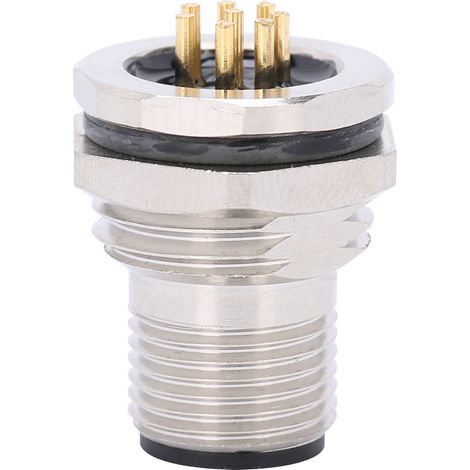 Connecteur étanche M12 8 broches à visser pour circuit électrique industriel - Embase femelle M12-F1-P8 (1/5)
