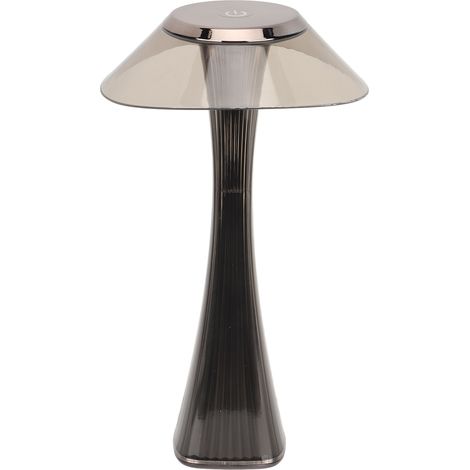 Lampe de table LED rechargeable USB, veilleuse 3 modes d'éclairage avec capteur tactile, gris fumé, idéale pour la maison. (1/5)