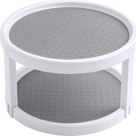 Plateau tournant epices, Placard Étagère à Épices, 2 étages Porte Épice Rotative Étagère à Épice Support de Stockage, pour Cuisine, Réfrigérateur, Congélateur, Armoire Et Comptoirs, épices (1/5)