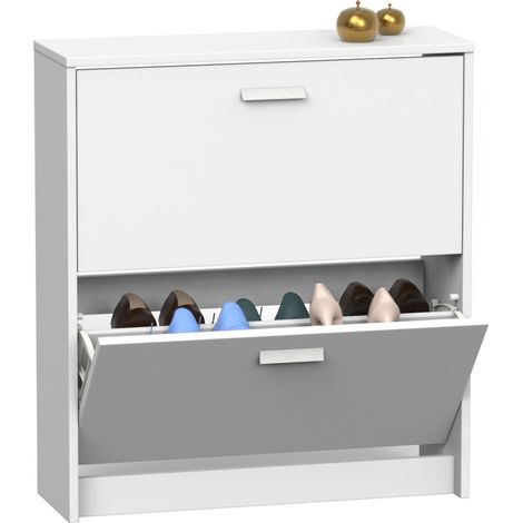 MUEBLES PITARCH Zapatero 2 Puertas Tibet Blanco - ref: 1076-ZA