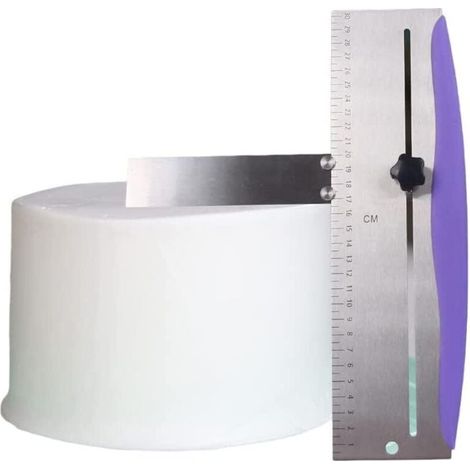Spatule à gâteau en acier inoxydable, hauteur réglable, lisseur à beurre