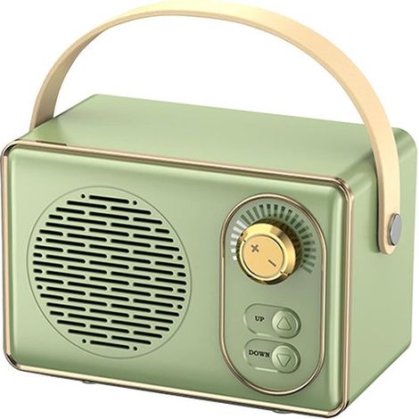 Altoparlante Bluetooth retrò, altoparlante vintage portatile con Bluetooth 5.0, supporta scheda TF/chiavetta USB/ingresso AUX, (vegetariano) (1/4)