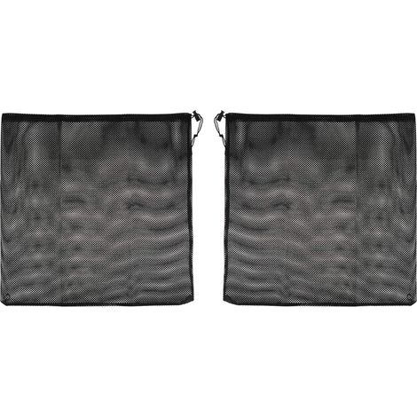 Filtrant en Maille pour Pompe à Eau, Barrière, Lot de 2, Noir Polyester à Cordon, pour Bassin et Aquarium, Retient les Débris L’entrée (1/5)