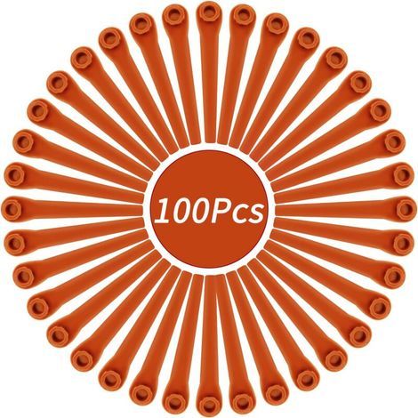 [NEVER USED] 100 pieces PA6 RotorCut replacement blades compatible with Gardena grass trimmer, plastic blade for Gardena cordless string trimmer (1/4)