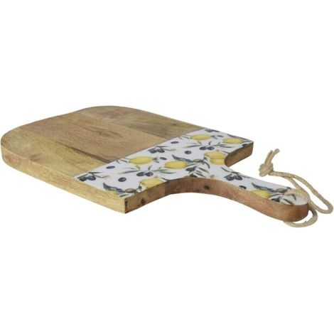TAGLIERE DECORATIVO 35X24CM LIMONI IN MANGO.