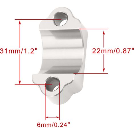 Silberweiße Lenker, Kupplungen und Bremsen für Yamaha, Kawasaki und andere Motorräder. CNC-Formendurchmesser: 22 (1/4)