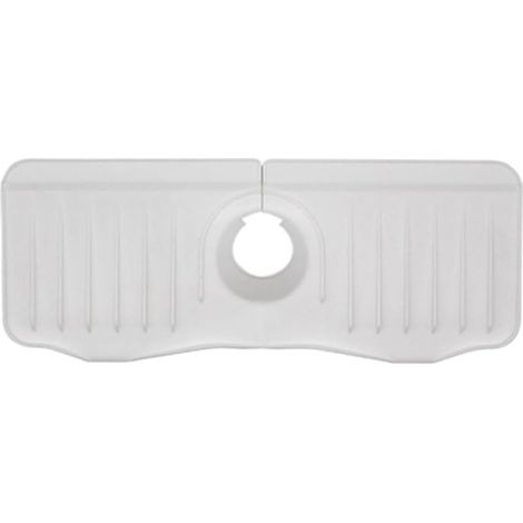 Protection anti-éclaboussures pour évier de cuisine, récupérateur d'égouttement pour robinet d'évier, protection anti-éclaboussures durable, blanc (1/5)