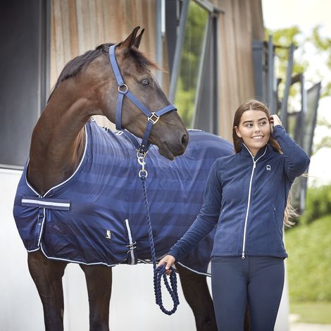 Horse Guard Abschwitzdecke für Pferde - navy - 125 cm (1/3)