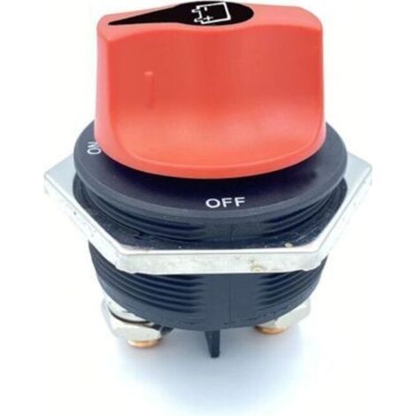 Coupe-Batterie Interrupteur d'isolateur de Batterie de Voiture,Commutateur Isolateur Batterie,Max 32V 300A CONT 450A INT Interrupteurs de Batterie pour Bateau RV Marine Yacht Moto Véhicules (1/5)