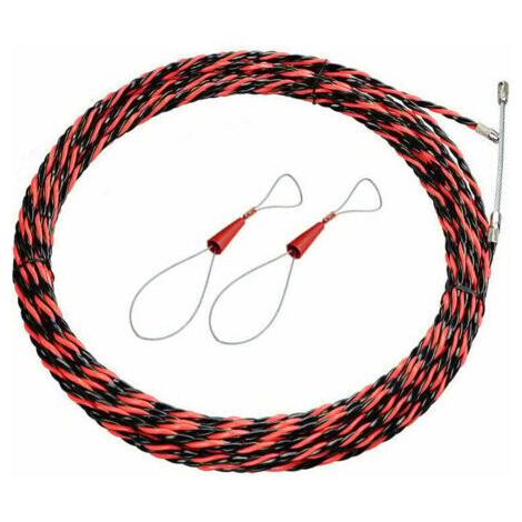 Tire-fil électrique rétractable 50m – Diamètre 6mm – Polyester à trois torsions – Tête de guidage pour installation facile (1/5)