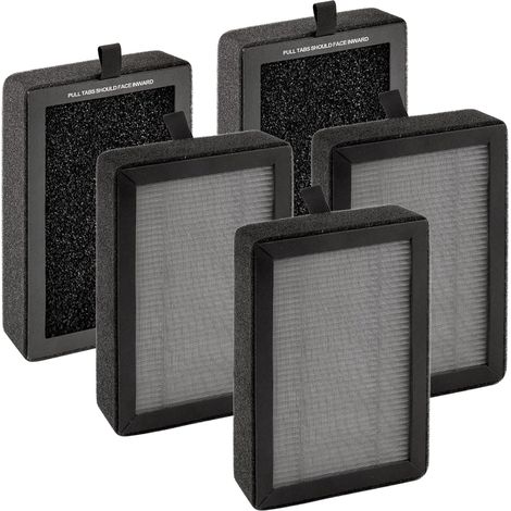 (5 pezzi) Filtri di ricambio LV H128 per LEVOIT LV-H128, PUURVSAS (HM669A), ROVACS (RV60), filtro HEPA LV-H128 H13, filtri a carbone attivo 3 in 1, sostituisce LV-H128-RF (1/5)