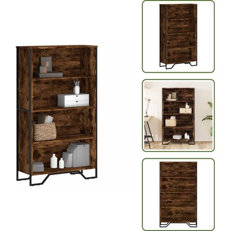 vidaXL Bücherregal Räuchereiche 80x31x137,5 cm Holzwerkstoff (1/5)