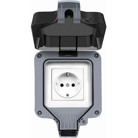 IP66 wasserdichte Wandsteckdose, staubdicht und konform mit deutscher Norm, 220-250 V, 16 A, 100 Mb/s, 50 mH, Stecker und Buchse.