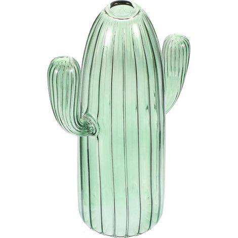 Vase Décoratif en Verre Forme Cactus Vert pour Fleurs et Plantes, Design Créatif, Pratique pour Décoration de Table Lors de Banquet ou Fête (1/5)
